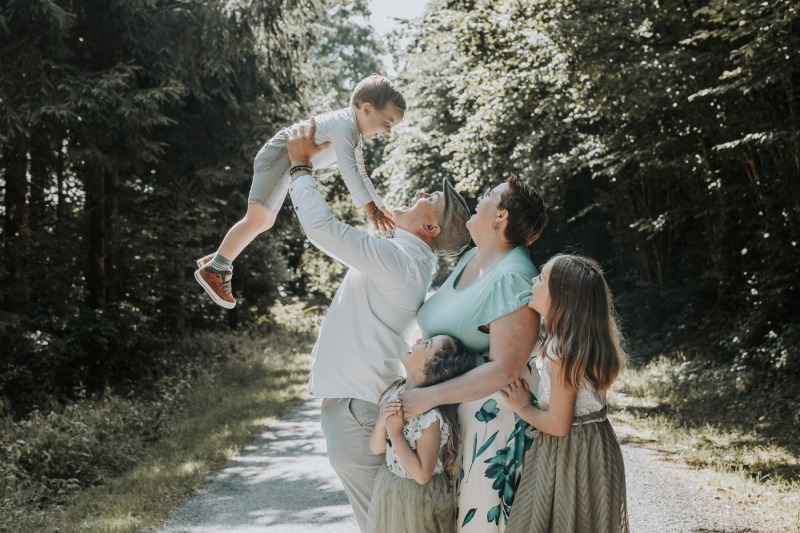 portrait de famille extérieur
