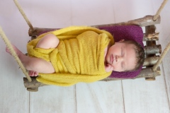 Portraits naissance studio Ardennes photo bébé  balançoire